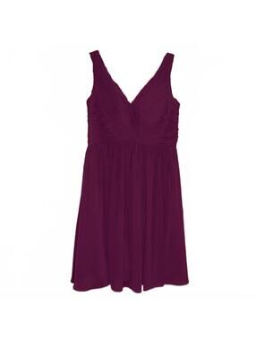Bill Levkoff Purple Sleeveless Dress Size 14 New Fit Flare Knee Length Formal